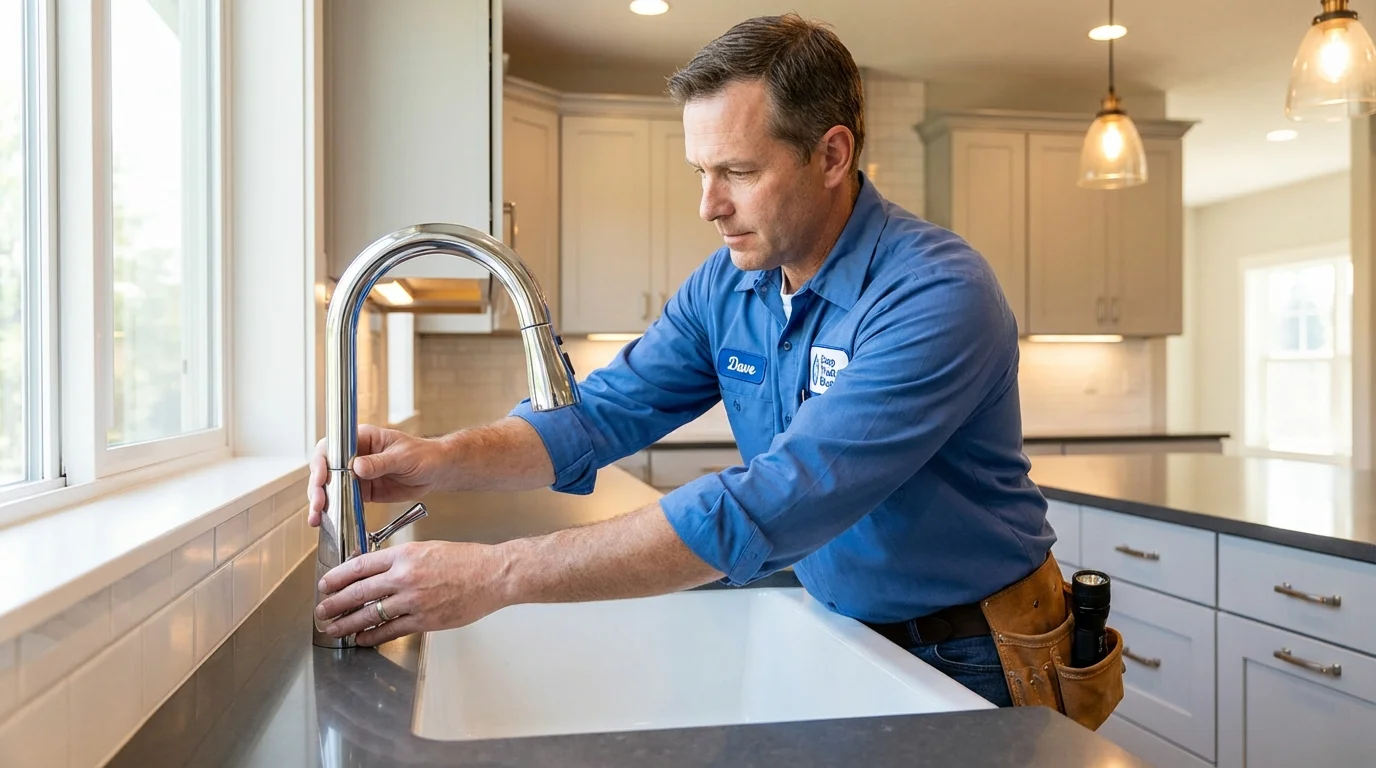 Kitchen faucet installation by Johns Plumbing LLC in Big Bend